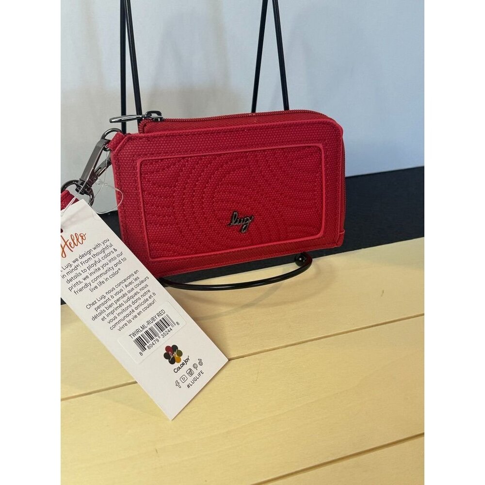 LUG TWIRL Matte Luxe VL RFID Wristlet Wallet - Ruby Red